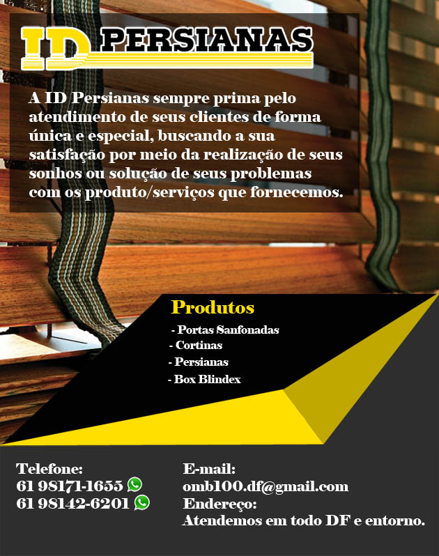 Persinas em guas Claras, Cortinas em guas Claras Braslia DF