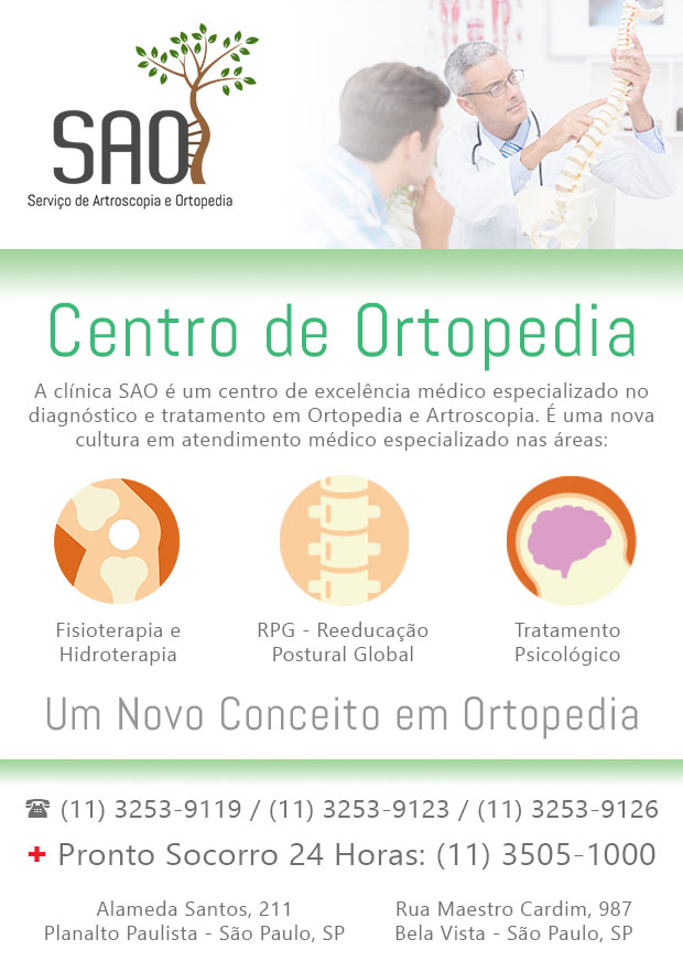 SAO Servio de Artroscopia e Ortopedia no Sacom, So Paulo
