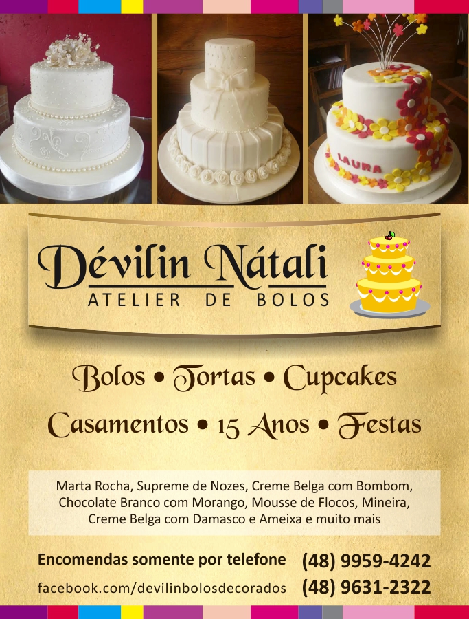 Bolos e Tortas em Ingleses, Norte da Ilha, Florianpolis, Doces, Festas, Casamentos, Bolos Infantis