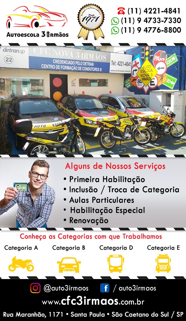 Auto Escola 3 Irmos - Curso de Reciclagem em So Caetano do Sul, Barcelona