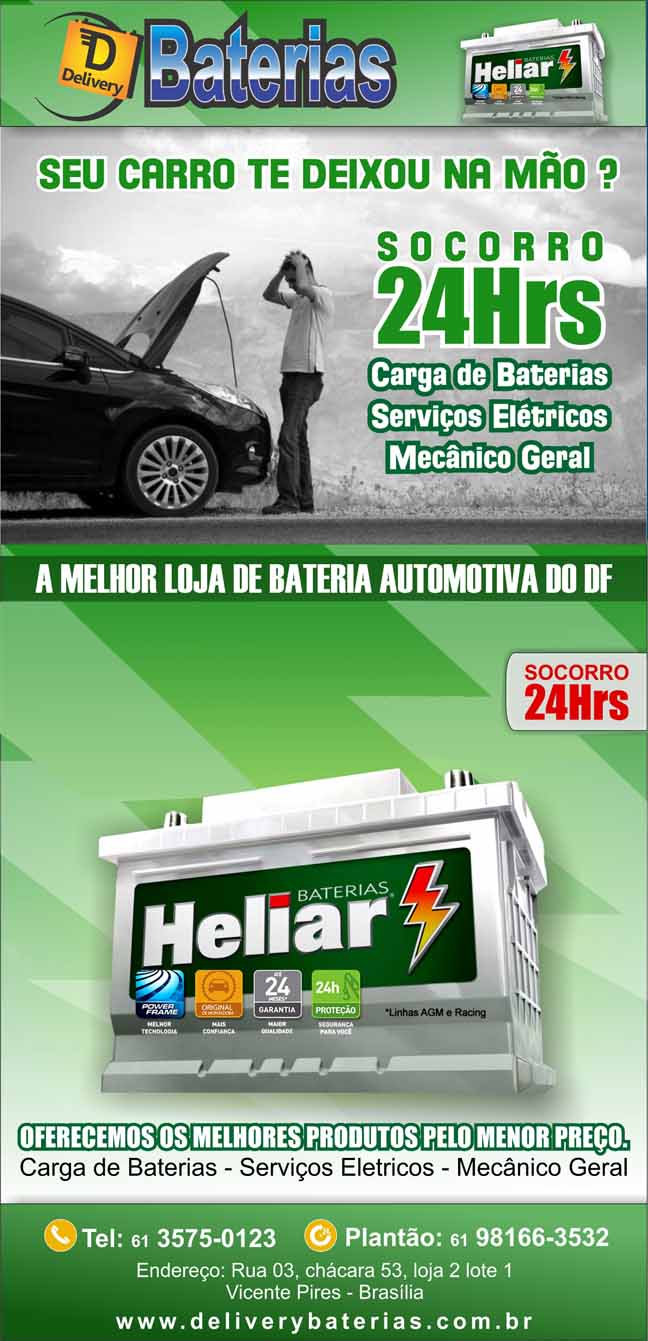 Baterias 24hrs em Taguatinga Centro, Baterias para carro em Taguatinga Centro Braslia DF