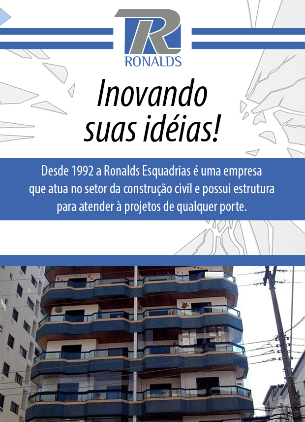 Ronalds - Esquadrias de Alumnio para Prdios e Condomnios em Vila Mascote, Zona Sul, So Paulo