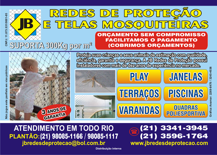 Rede de Proteo e Tela Mosquiteira no Recreio dos Bandeirantes